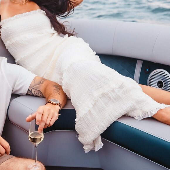 House of CB Ivory Sequin Pleat Maxi glamorous, sparkle sequin Dress "Solana" - Picture 2 of 6